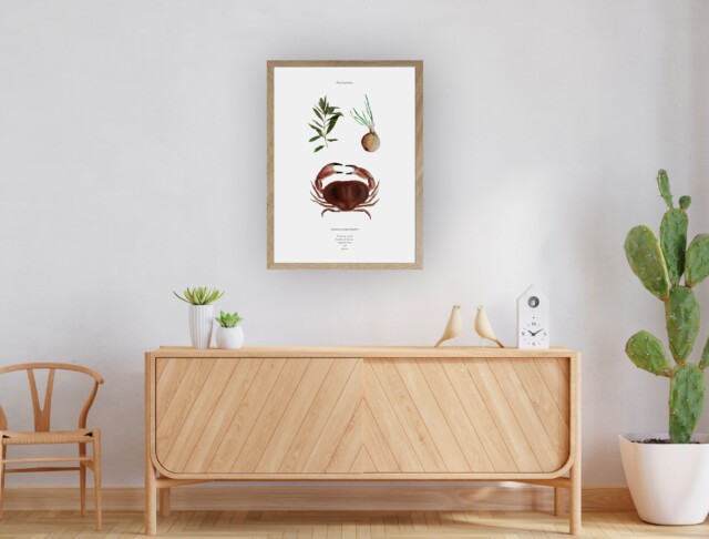 varek.illustrations - Affiche : La recette du Tourteau au Court-Bouillon