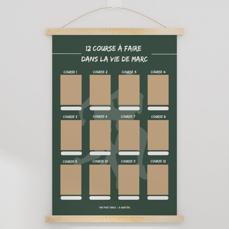 The Post Trace - Carte à Gratter Course à Pied Personnalisable