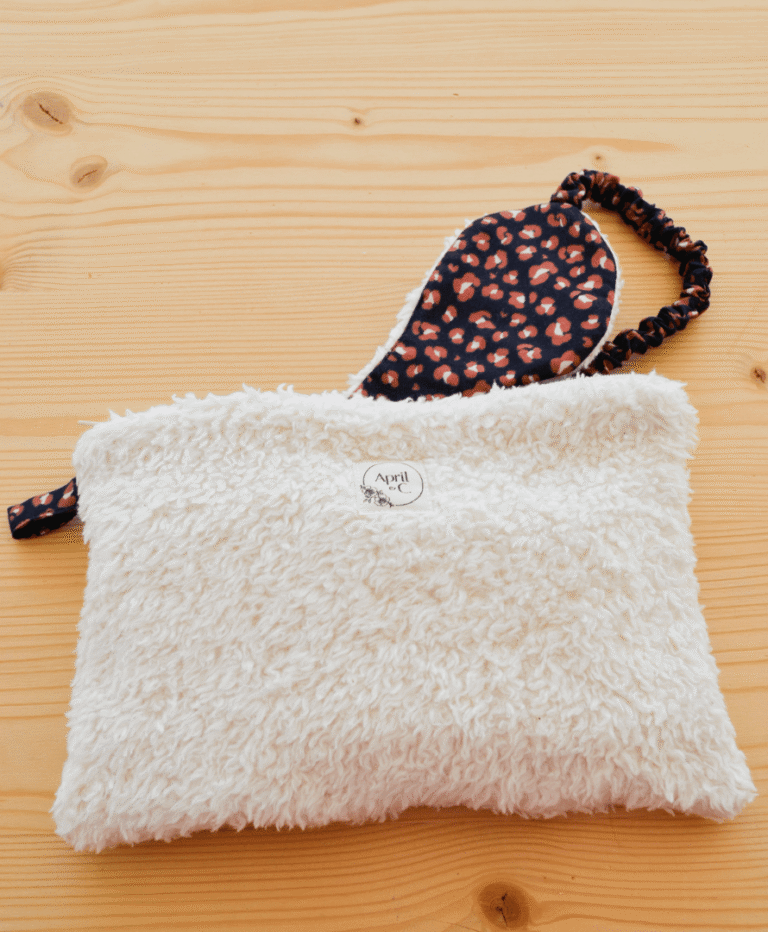 April et C - Duo pochette Neva & masque de nuit assorti
