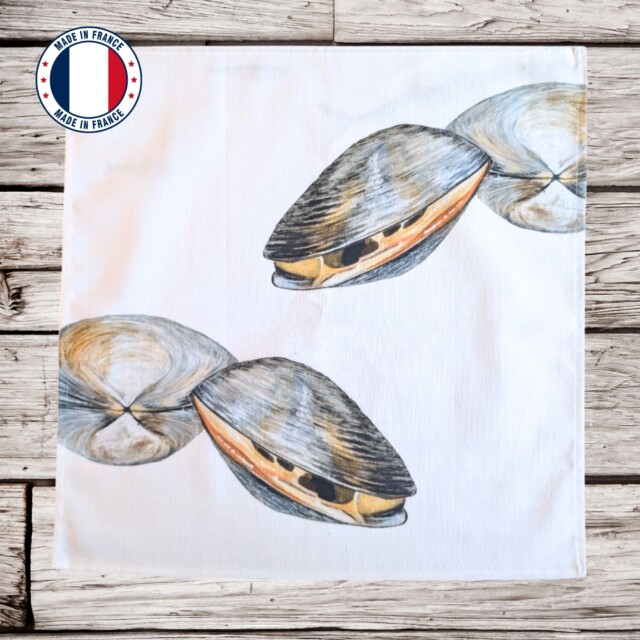 varek.illustrations - Serviette de table en coton : Palourde