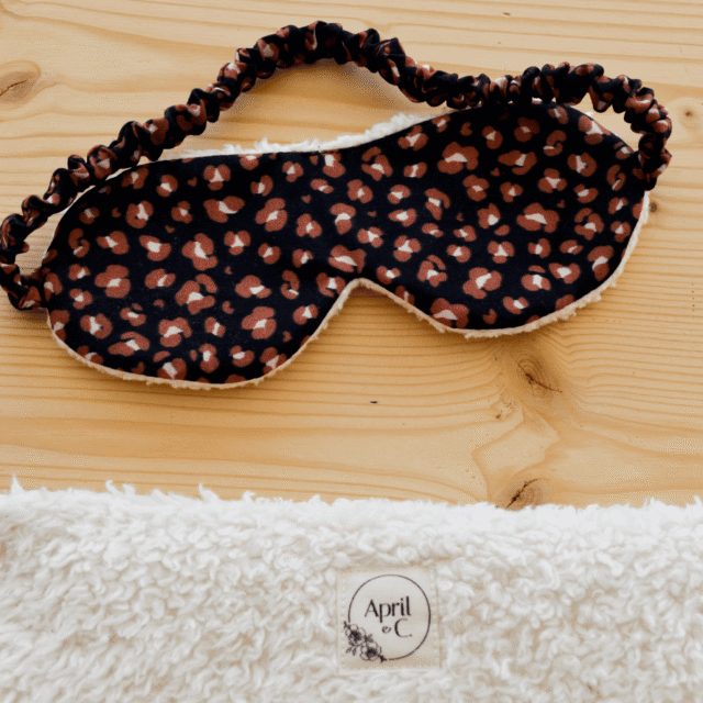 April et C - Duo pochette Neva & masque de nuit assorti