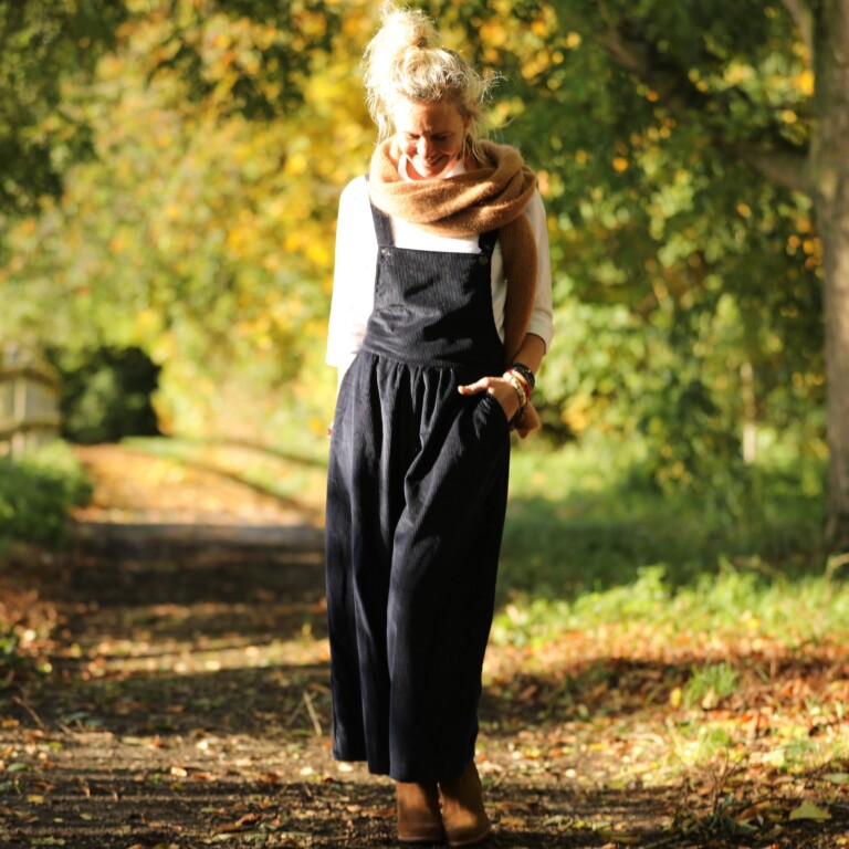 Quintessence - Salopette Isaure - velours côtelé marine