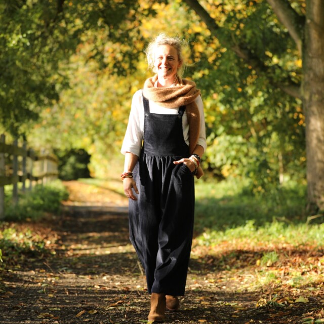 Quintessence - Salopette Isaure - velours côtelé marine