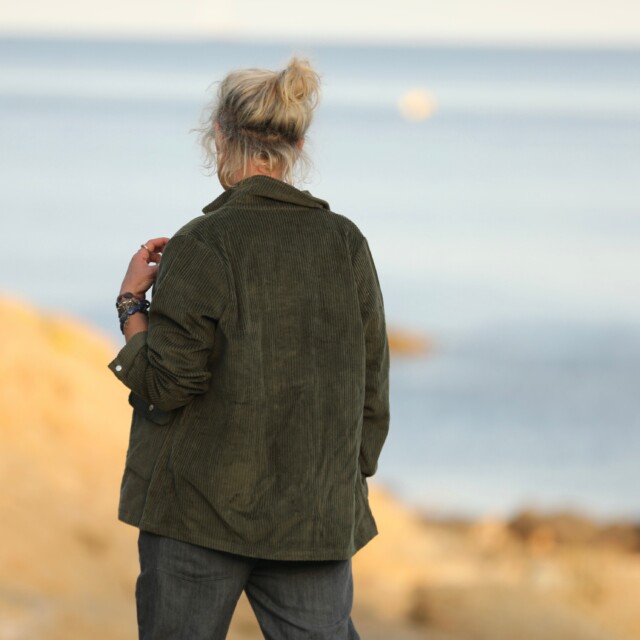 Quintessence - Veste Véga - velours côtelé kaki