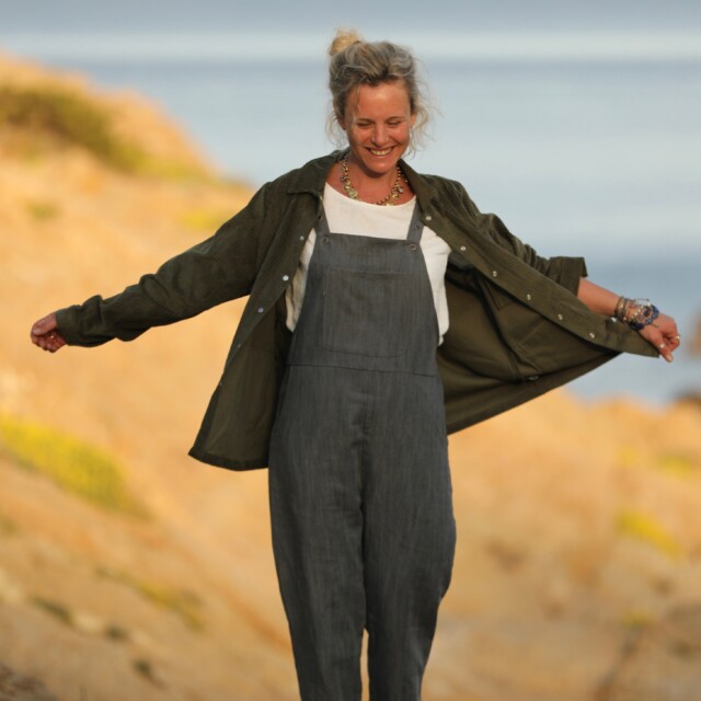 Quintessence - Veste Véga - velours côtelé kaki