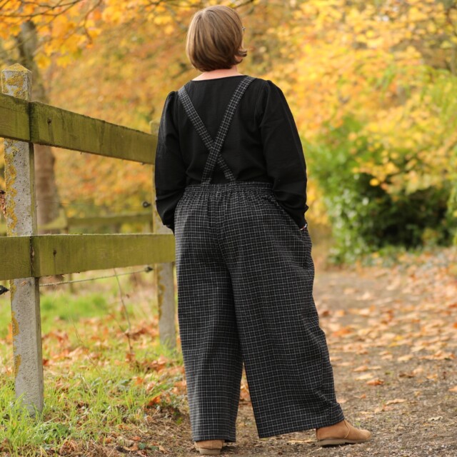 Quintessence - Salopette Isaure - Flanelle tartan ivoire