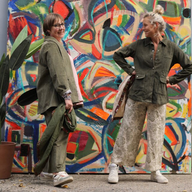 Quintessence - Veste Véga - velours côtelé kaki