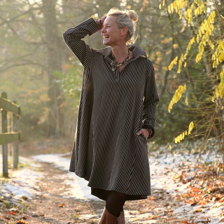 Quintessence - Robe Carole – Rayures Marinière nocturne