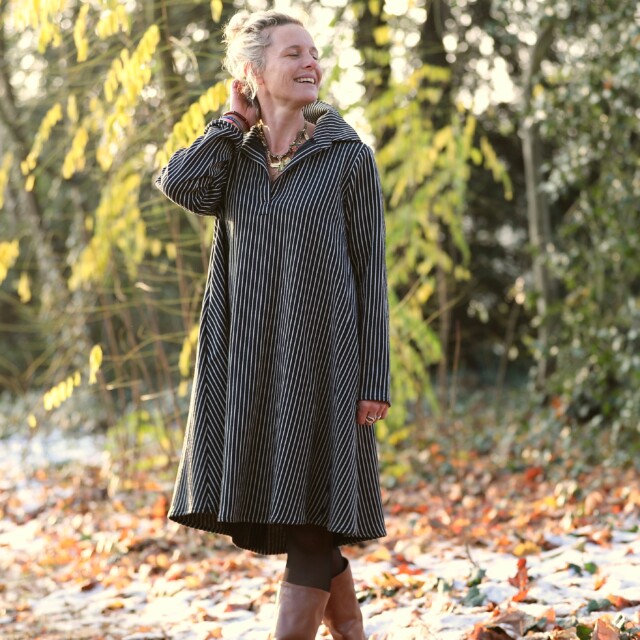 Quintessence - Robe Carole – Rayures Marinière nocturne