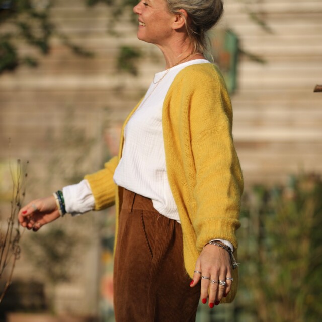 Quintessence - Gilet Augustine ocre