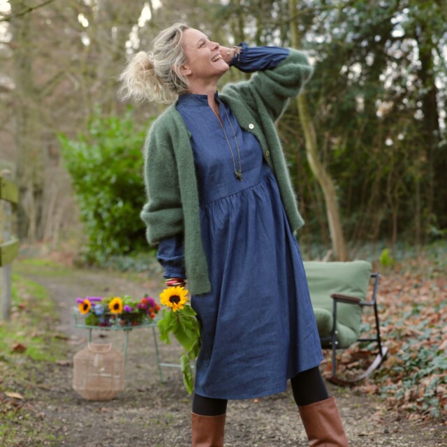 Quintessence - Robe Allegra - jean de coton bleu