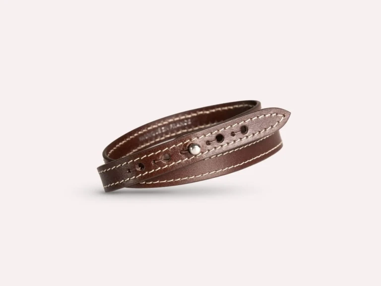 Daguet - Bracelet deux tours - Marron