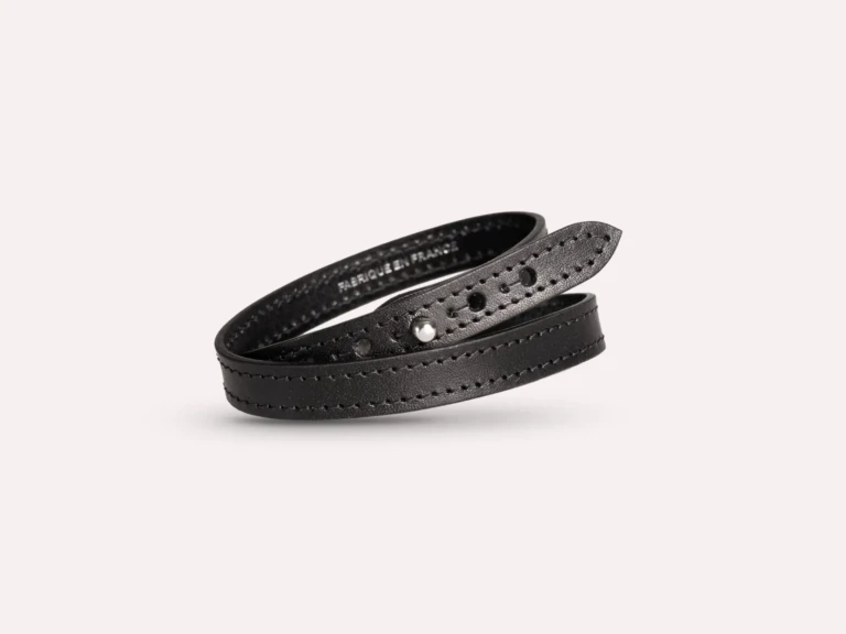 Daguet - Bracelet deux tours - Noir