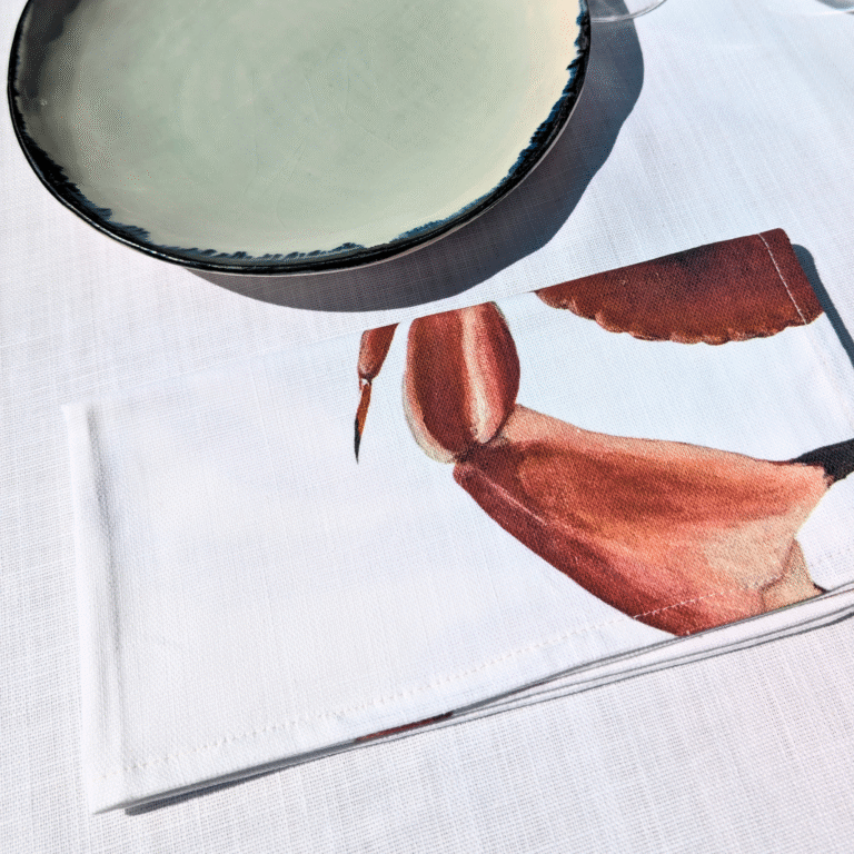 varek.illustrations - Serviette de table en coton : Tourteau