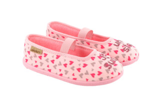 Chausson ballerine fille Allure rose par la marque Airplum Airplum - Chausson ballerine fille Allure rose