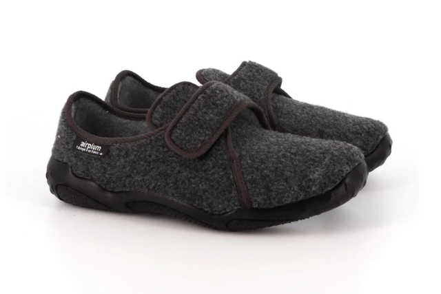 Airplum - Chausson DADDY Homme gris