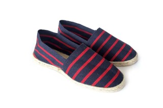 Airplum - Espadrilles marine et rouge ESPLANA