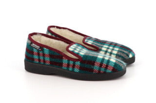 Airplum - Charentaises laine homme femme PLUMETIS turquoise