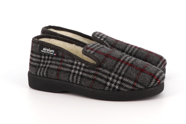 Airplum - Chausson gris PRILAINE pour Femme ou Homme