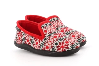 Airplum - Chausson charentaise rouge ZAPIN femme