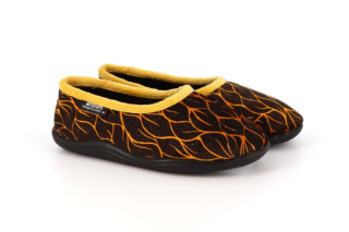 Airplum - Chausson ballerine femme velours ZERFEUILLE marron