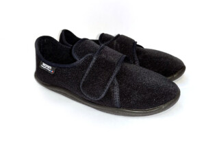 Airplum - Chausson femme scratch Zika noir, senior antidérapant