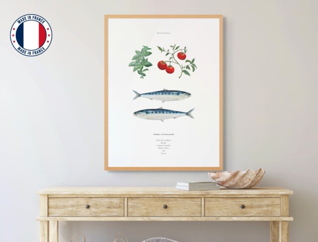 Varek Illustations - Affiche : La recette des Sardines à la Provencale