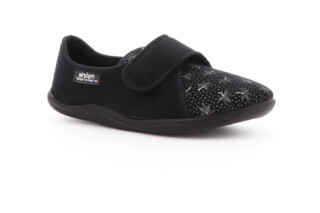 Airplum - Chausson noir à scratch ZELINA Femme