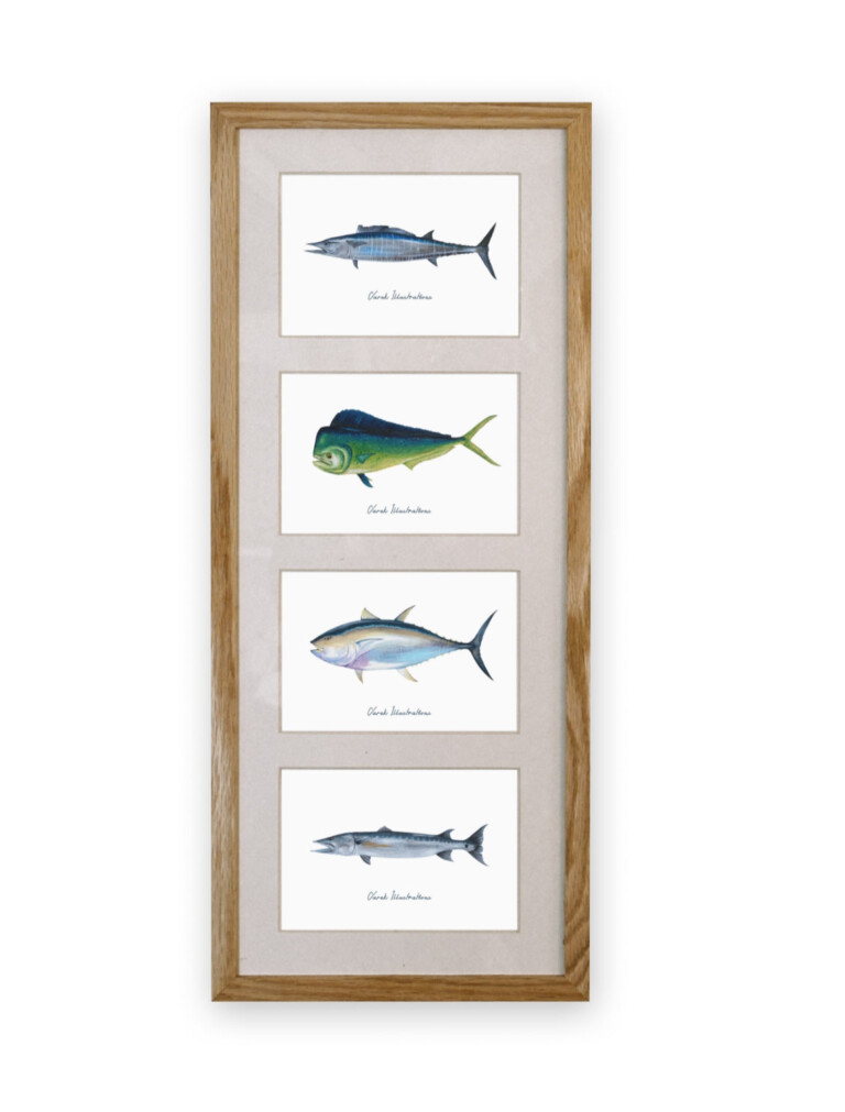 varek.illustrations - Quatuor 20x50 cm : Les Grands Prédateurs
