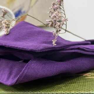 Ceinture Anita – velours de coton milleraies lilas (comme Paco) par la marque Quintessence Quintessence - Ceinture Anita – velours de coton milleraies lilas (comme Paco)