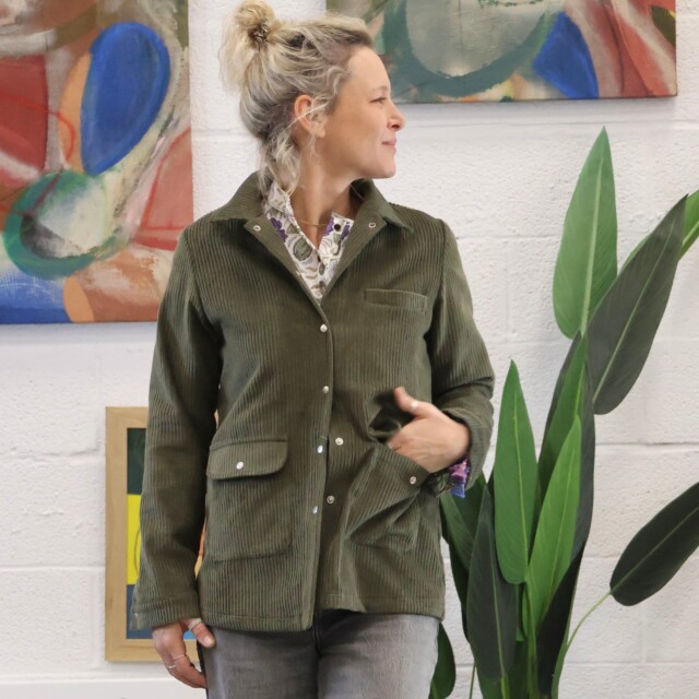 Quintessence - Veste Véga - velours côtelé kaki