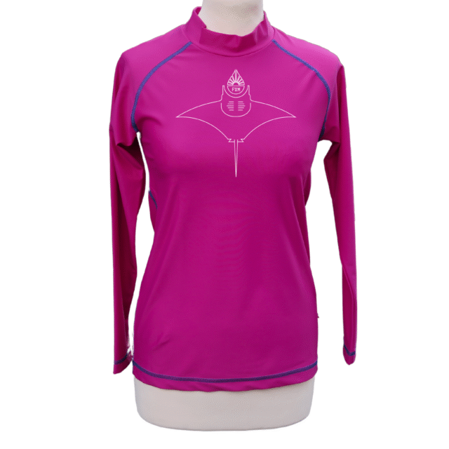 F2M - Lycra rashguard UPF50+ durable ML femme fuschia – différents motifs