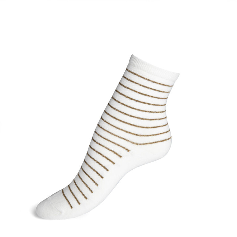 Maison Broussaud - Les marinières - chaussettes femme - coton écru vert