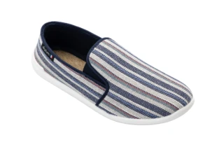 Airplum - Chaussure bateau en toile homme ROBIN RAYE