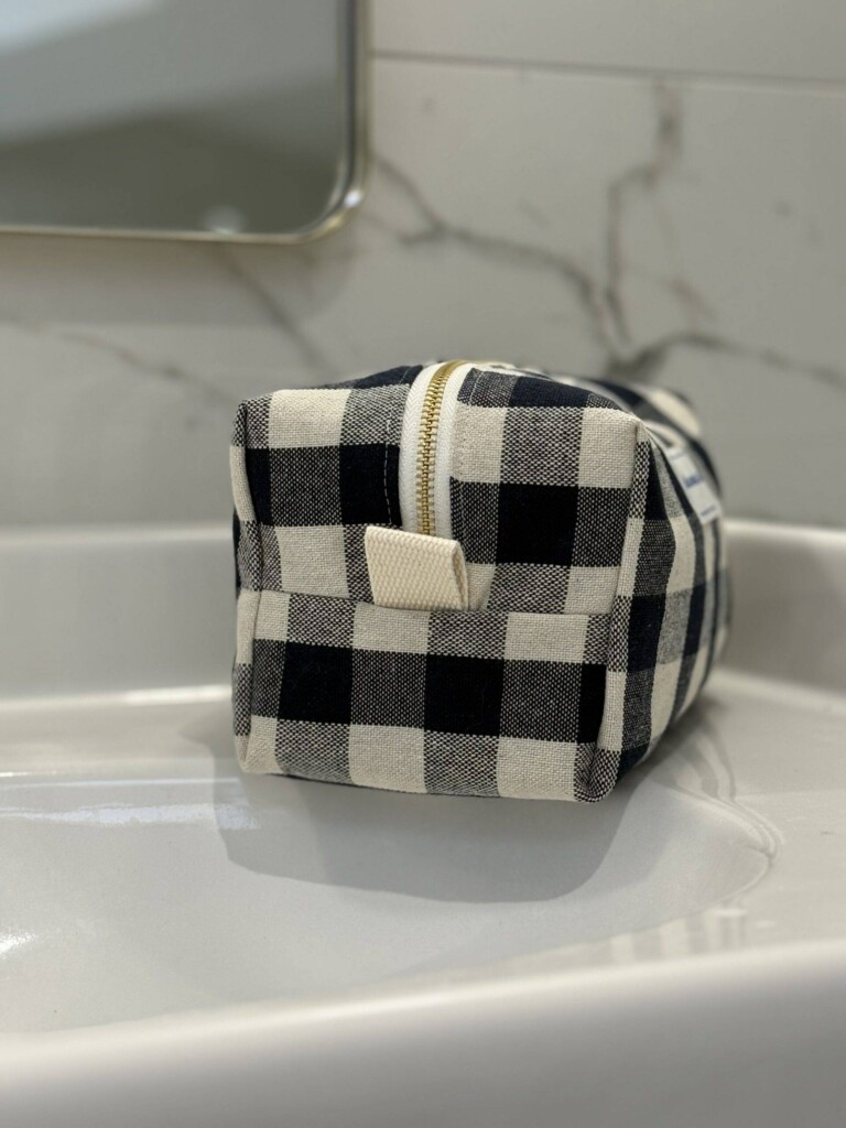 Maison Mallow - Trousse de Toilette XXL Carreaux Vichy Bleu Marine