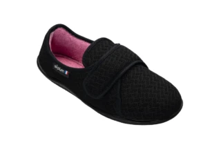 Airplum - Chausson à scratch femme ZIGUY NOIR