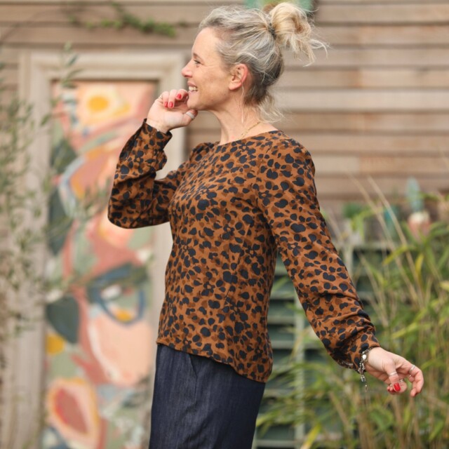 Quintessence - Blouse Amarante - viscose "graou"