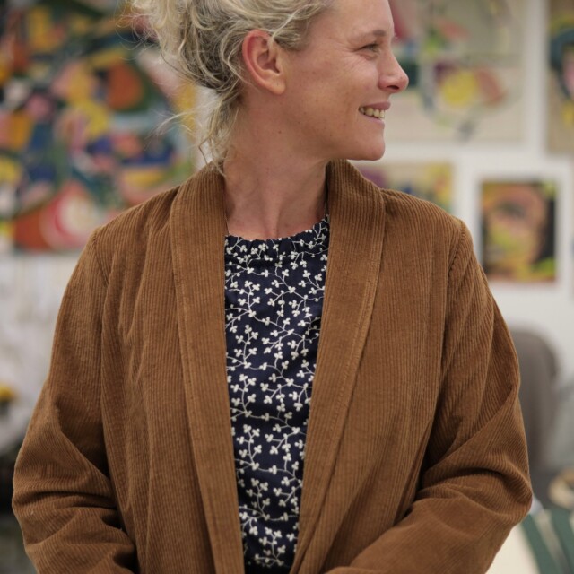 Quintessence - Blouse Fantine - Broderie marine/ivoire