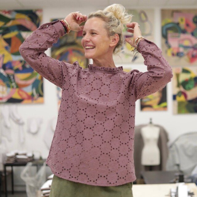 Quintessence - Blouse  Fantine - Broderie parme