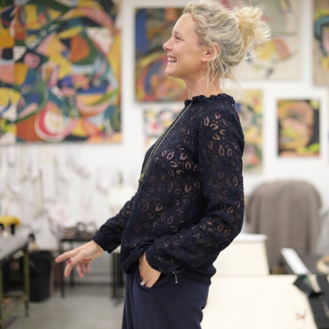 Quintessence - Blouse Fantine - Dentelle bleu marine