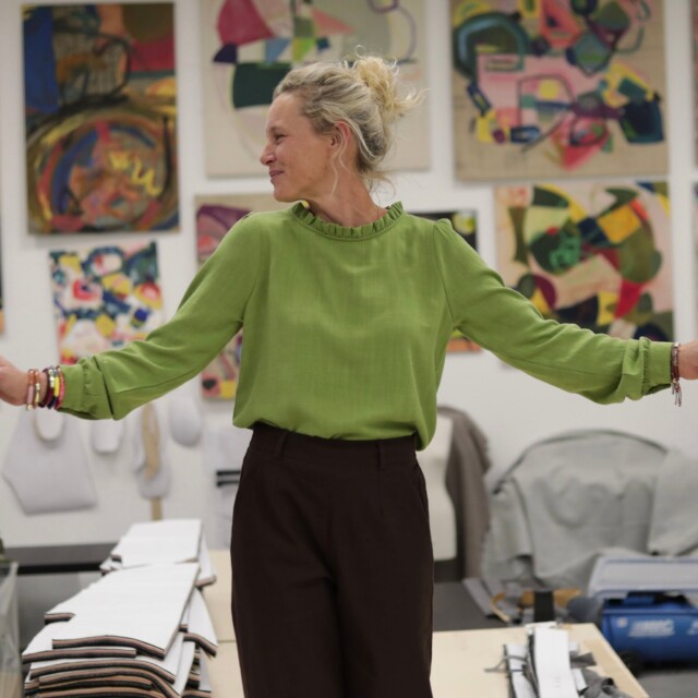 Quintessence - Blouse Fantine - Viscose lin - Vert prairie