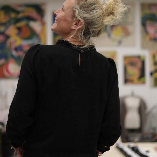 Quintessence - Blouse  Fantine - Viscose/lin noir