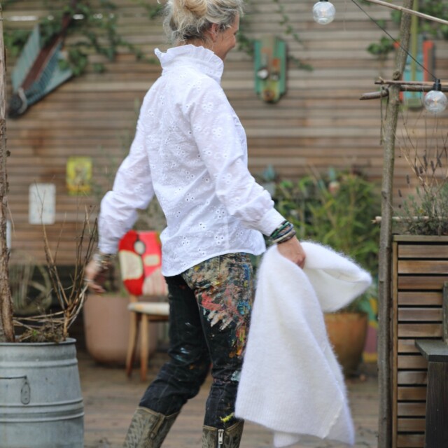Quintessence - Blouse Marthe -  broderie cosmos ajouré