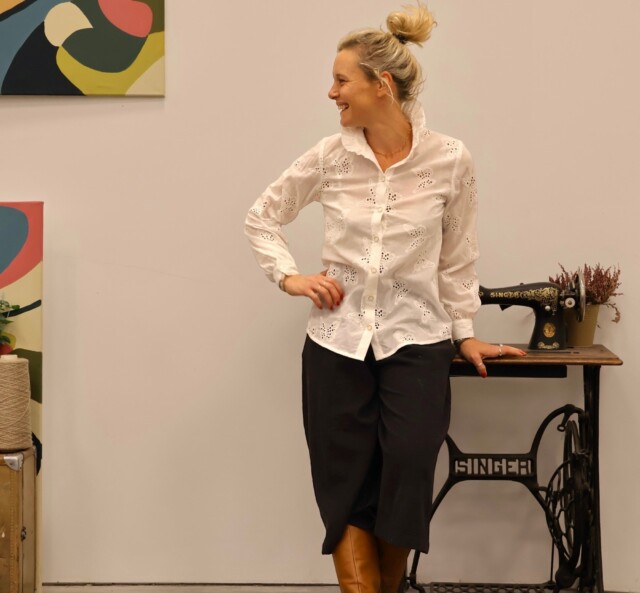 Quintessence - Blouse Marthe -  broderie papillon