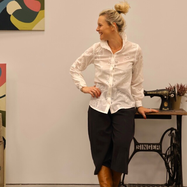 Quintessence - Blouse Marthe -  broderie papillon