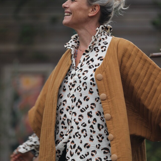 Quintessence - Blouse Marthe -  double gaze de coton léo