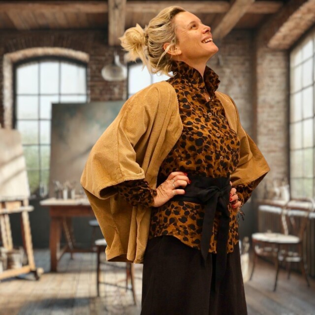 Quintessence - Blouse Marthe-  Graou choco/caramel