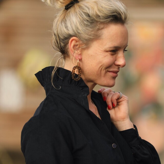 Quintessence - Blouse Marthe -  Velours marine