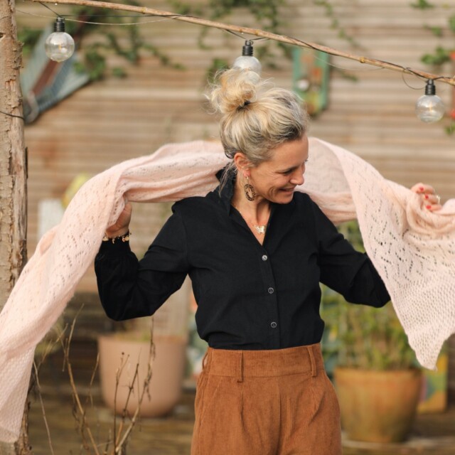 Quintessence - Blouse Marthe -  Velours marine