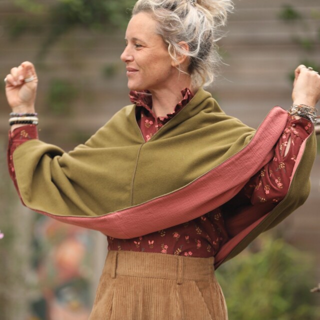 Quintessence - Blouse Marthe - velours milleraies fleuri automal